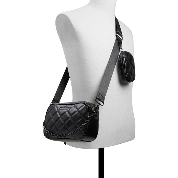 Womens Synthetic Handbag Medium Crossbody Shoulder Bag Zipper Closure - Picture 4 of 4